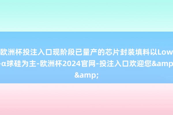 欧洲杯投注入口现阶段已量产的芯片封装填料以Low-α球硅为主-欧洲杯2024官网-投注入口欢迎您&