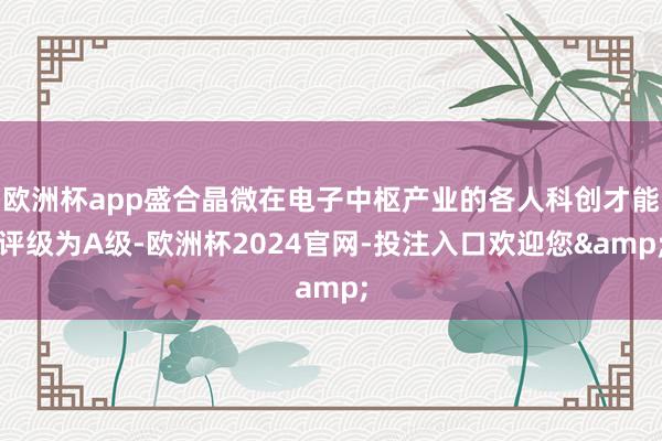 欧洲杯app盛合晶微在电子中枢产业的各人科创才能评级为A级-欧洲杯2024官网-投注入口欢迎您&