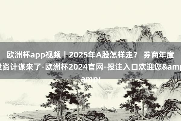 欧洲杯app视频｜2025年A股怎样走？ 券商年度投资计谋来了-欧洲杯2024官网-投注入口欢迎您&