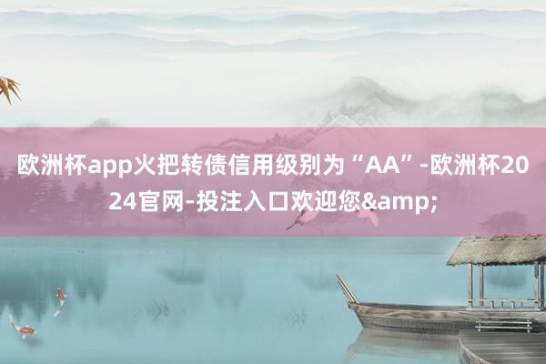 欧洲杯app火把转债信用级别为“AA”-欧洲杯2024官网-投注入口欢迎您&