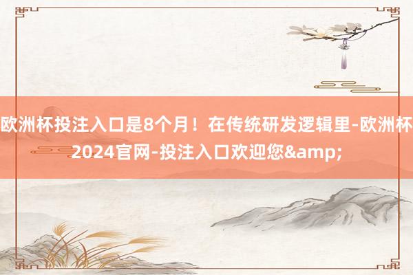 欧洲杯投注入口是8个月！在传统研发逻辑里-欧洲杯2024官网-投注入口欢迎您&
