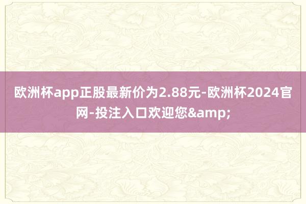 欧洲杯app正股最新价为2.88元-欧洲杯2024官网-投注入口欢迎您&
