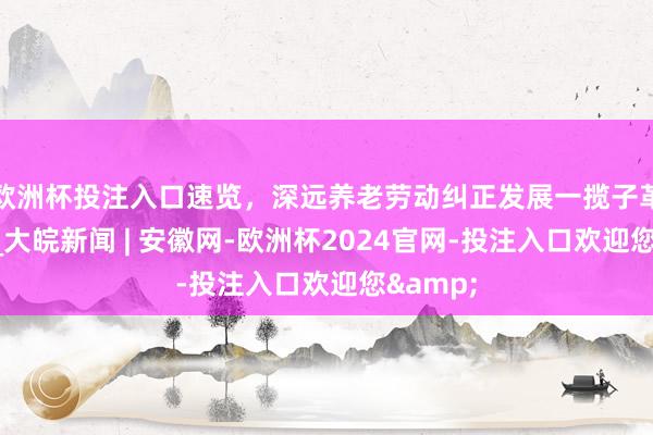 欧洲杯投注入口速览，深远养老劳动纠正发展一揽子革命举措_大皖新闻 | 安徽网-欧洲杯2024官网-投注入口欢迎您&