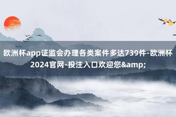 欧洲杯app证监会办理各类案件多达739件-欧洲杯2024官网-投注入口欢迎您&