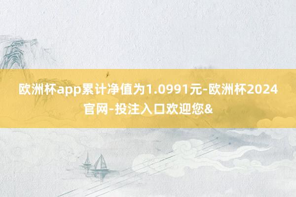 欧洲杯app累计净值为1.0991元-欧洲杯2024官网-投注入口欢迎您&